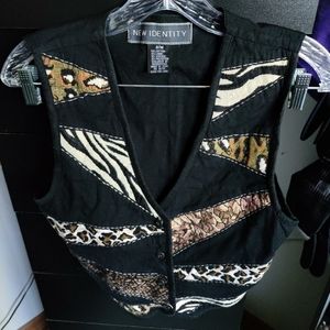 New Identity animal print vest